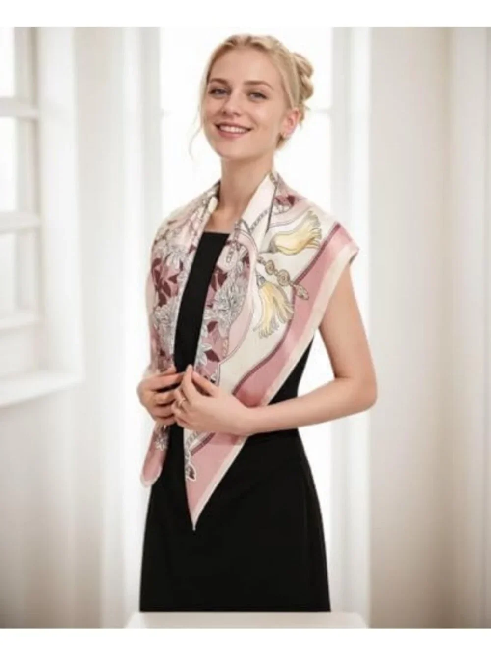 Luxurious 100% Mulberry Silk Scarf - 35